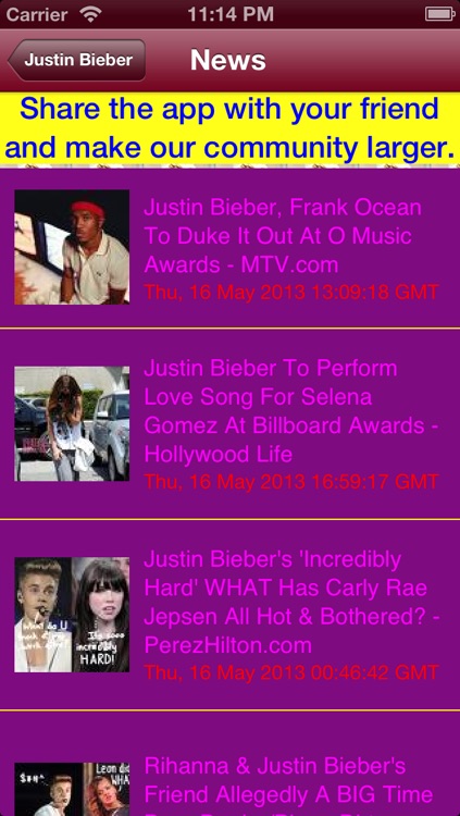 Photos, Videos, News, Animated Slides & More : Justin Bieber edition screenshot-3