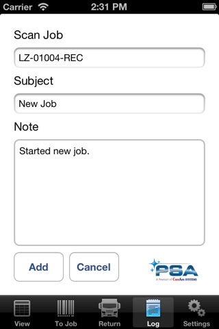 PSA Barcode Scanner screenshot 3