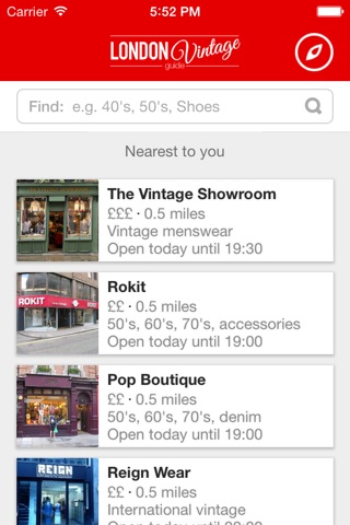 London Vintage Guide - the insider's guide to finding vintage fashion, shops and boutiques screenshot 2