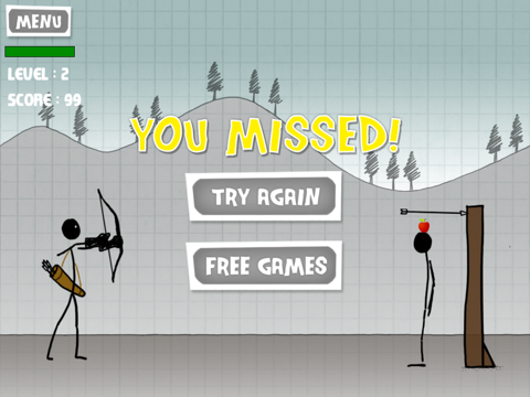 Screenshot #6 pour Tir de pomme - Jeux gratuits - Arc et la flèche (Stickman Apple Shooting Showdown - Free Bow and Arrow Fun Doodle Skill Game)