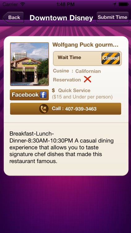 Disney World Wait Times, Hours, Maps and Dining by Apptasmic.com screenshot-3