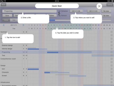 Cloud Gantt(簡単スケジュール管理) screenshot 3