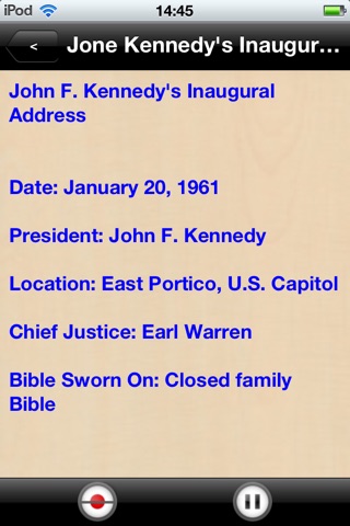 U.S. Presidential Inauguration Address screenshot 3