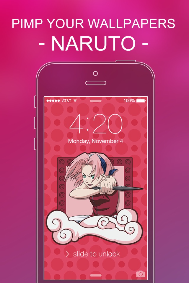 Pimp Your Wallpapers Pro - Naruto Edition for iOS 7 screenshot 3