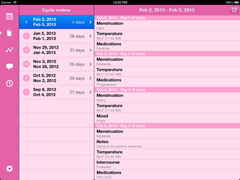 Menstrual Calendar for iPad screenshot 4