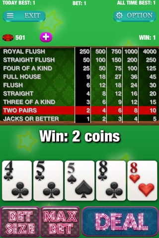 Glamour Poker Video Poker screenshot 4