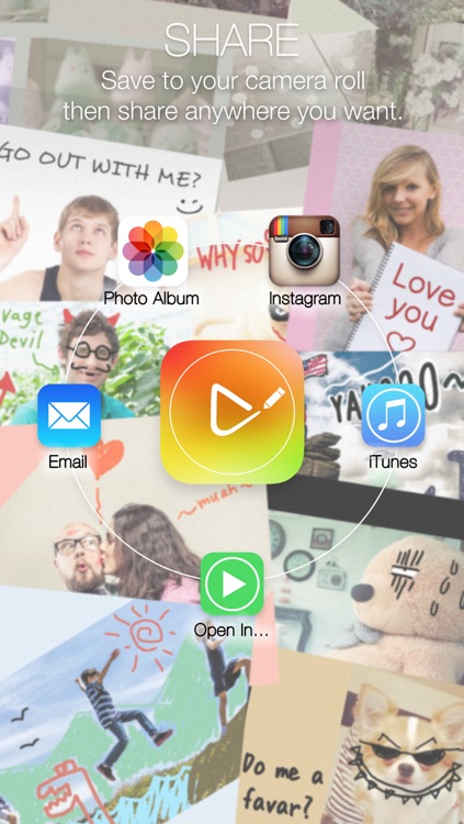 Draw on Video Square - Paint Sketching and Drawing Funny Colors Doodles Captions Handwriting and Shapes on Videos for Instagram screenshot-4