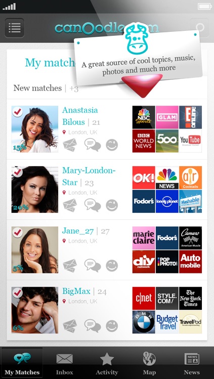 Canoodle — where people meet and share their interests!