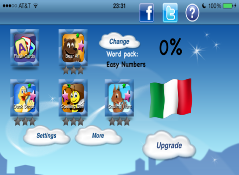 Learn Italian - Pronunciation, Dictionary, Flash-Cards & Fun Language Study Games To Improve & Test Your Italian Vocabulary iPad screenshot