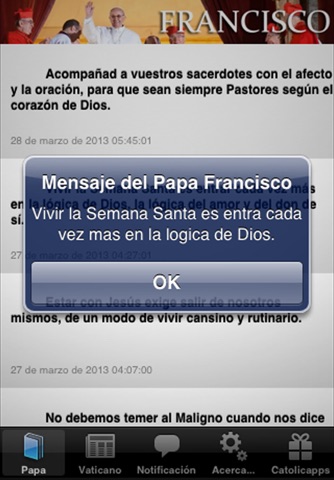 Mensajes de Francisco - Catolicapp.org screenshot 2