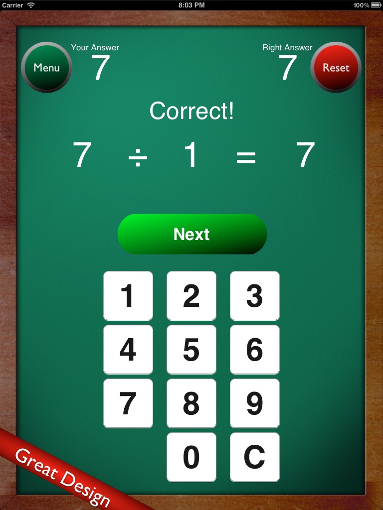 Math Flash Cards ÷ screenshot 2