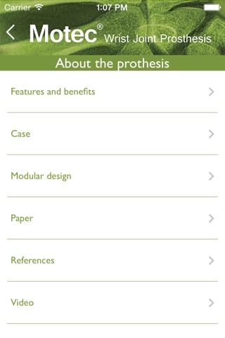 Motec Wrist Joint Prosthesis screenshot 3