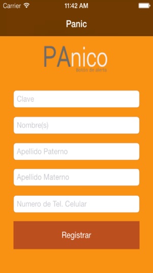 PAnico Botón de alerta