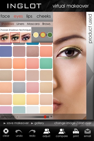 INGLOT Virtual Makeover screenshot 3