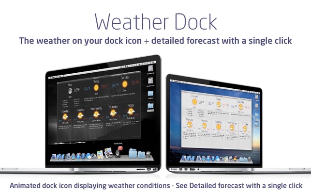 Vejr Dock: Nøjagtig Vejrudsigt i Mac App Store