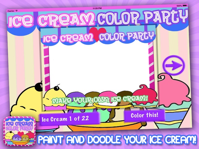 Ice Cream Color Party - Paint and Draw Doodle Book(圖5)-速報App