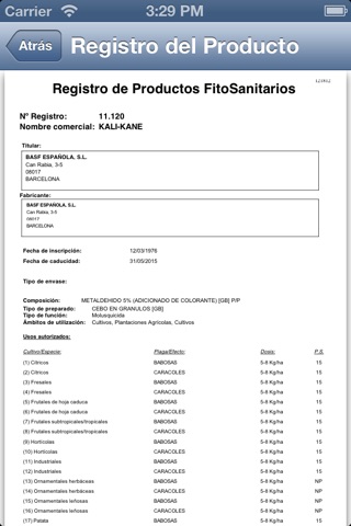 Fitosanitarios screenshot 2