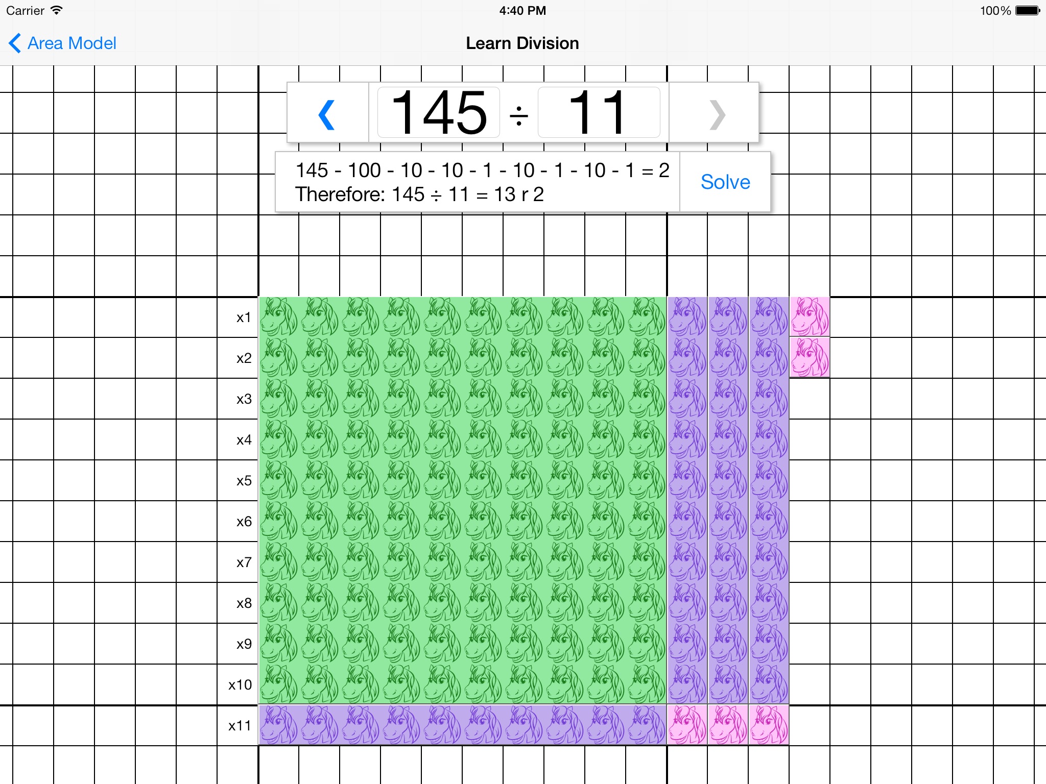 Area Model - Learn Multiplication and Division screenshot 4