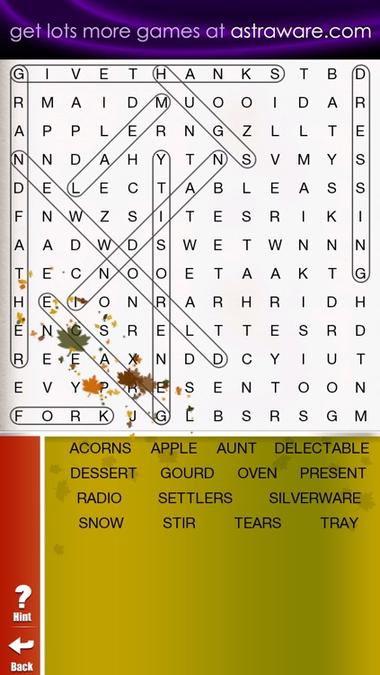 Astraware Thanksgiving Wordsearch screenshot-4