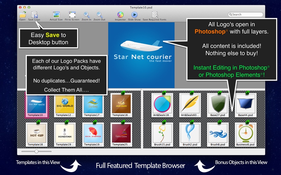 #1. Logo Templates for PhotoShop (macOS) Podle: AppMaven, LLC