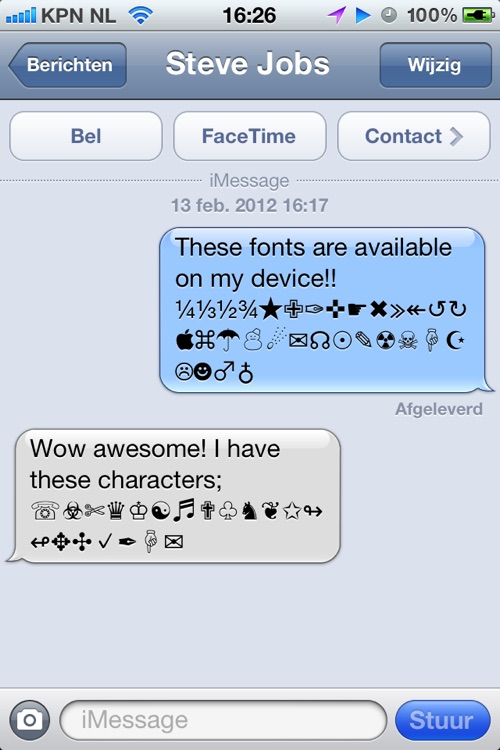 Characters 2012 - extra symbols, emoji and ascii chars