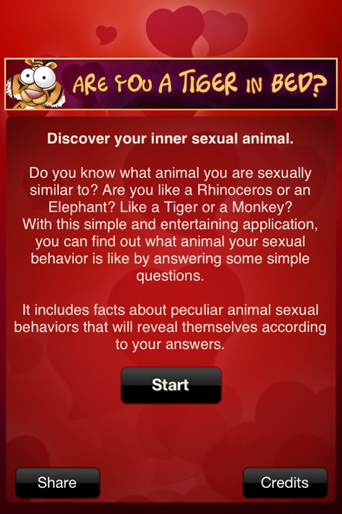 Are you a tiger in bed?