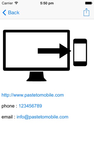 PasteToMobile screenshot 2