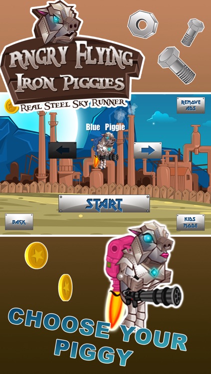 Angry Flying Iron Piggies - Real Steel Sky Runner