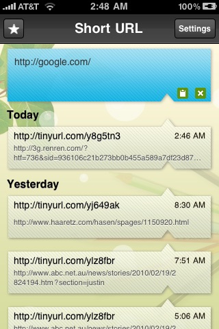 ShortURL Lite screenshot 2