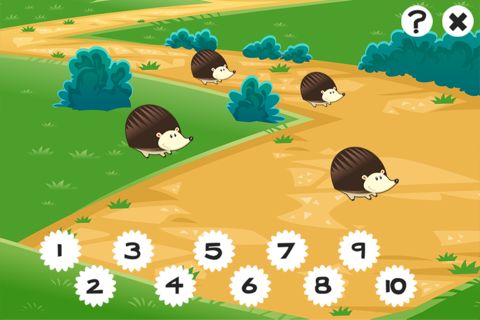Forest counting game for children: Learn to count the numbers 1-10 with the animals of the woods screenshot 4