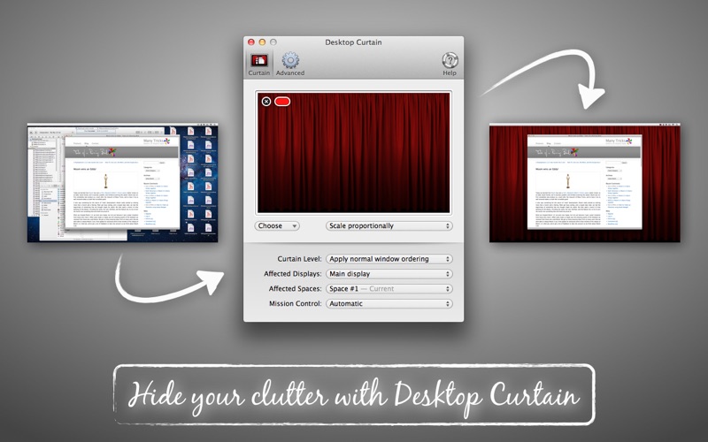 Screenshot #1 for Desktop Curtain