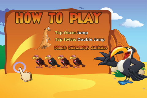 Dumb MeerKat's Candy Rush : Run & Jump High or Die screenshot 2