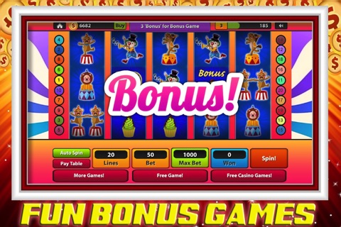 Circus Slots Free - Fun Casino Jackpot Mania screenshot 2