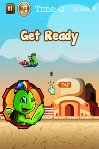 Flappy Turtle Punk-Tap to Flap & Fly the Jetpacked Skateboard - Free Game Edition screenshot 2