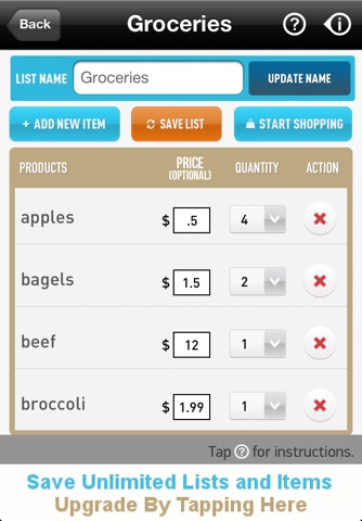 Ultimate Shopping List Lite screenshot 2