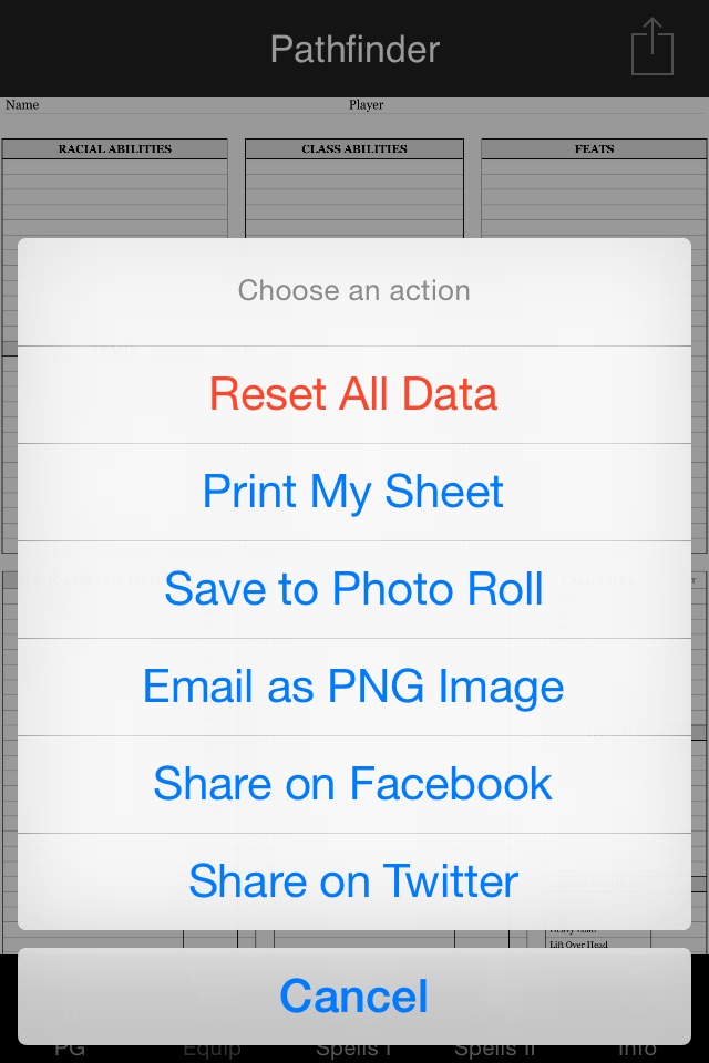 Real Sheet: Pathfinder + Dice Table screenshot 4