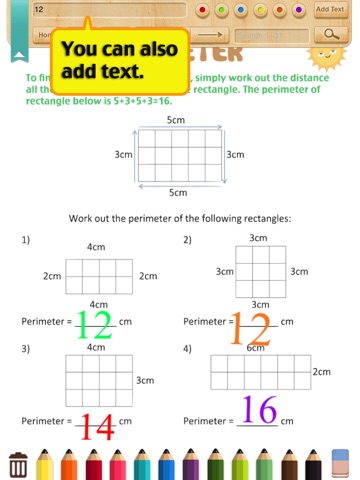 Kids Math-Area&Perimeter Worksheets(Grade 3) screenshot 4