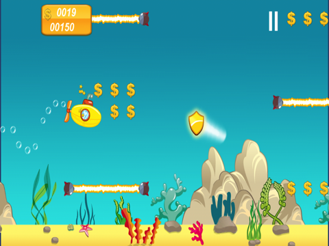 Screenshot #4 pour Sea Sub Attack Free Top Touch Submarine Battle Action Strategy Sonic Tap Escape Run Arcade Game
