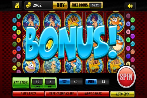 Amazing Mermaid's Fairytale Slots HD - Jackpot Casino Win Craze Journey Free screenshot 3