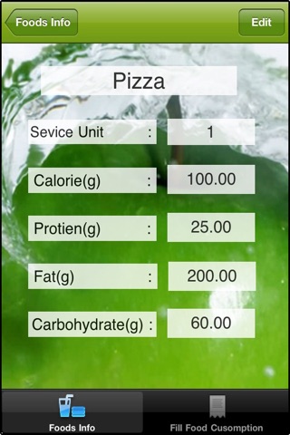 Calometer screenshot 2