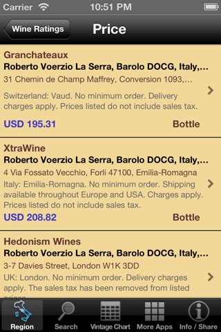 Wine Experts Rating (Italy Wines) screenshot 4