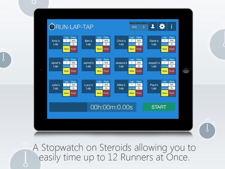 Run Lap Tap HD - Multiple Runner Lap Timer & Stopwatch