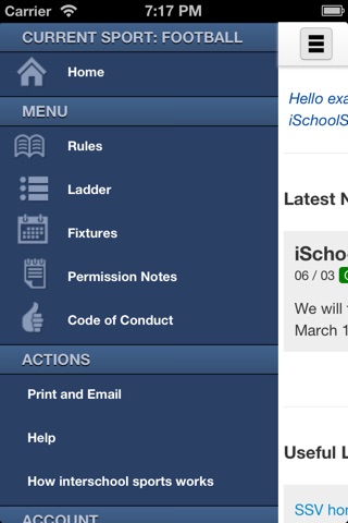 iSchoolSports Mobile - Parent and Student Edition screenshot 2