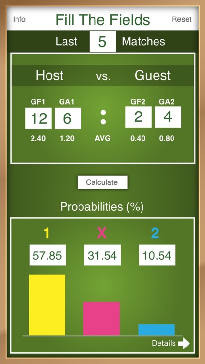 Bet Wizard - Calculate and predict the outcome of a football game