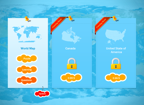 World Puzzles -Maps and Facts for Learners screenshot 2