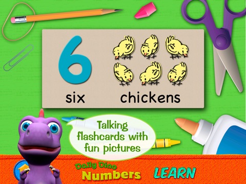 Numbers with Dally Dino HD - Preschool Kids Learn Counting with A Fun Dinosaur Friend screenshot 2