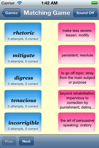 SAT Vocabulary Flash Card Free screenshot 4