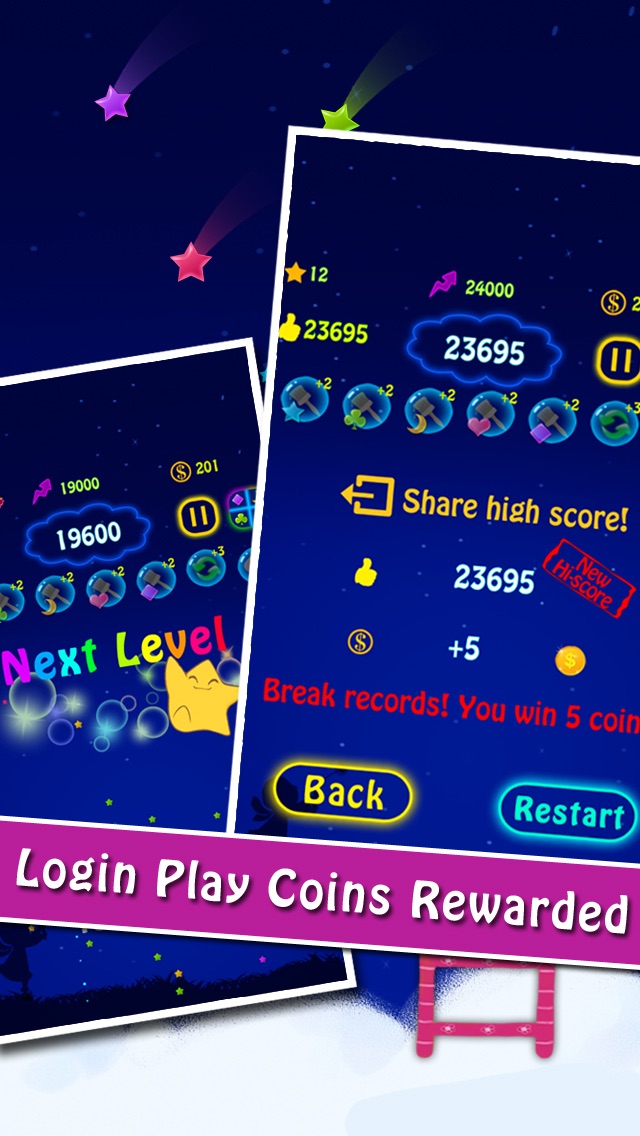 Lucky Stars 2 - A Free Addictive Star Crush Game To Pop All Stars In The Skyのおすすめ画像4