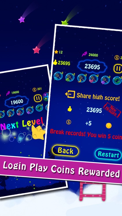 Lucky Stars 2 - A Free Addictive Star Crush Game To Pop All Stars In The Sky screenshot-3