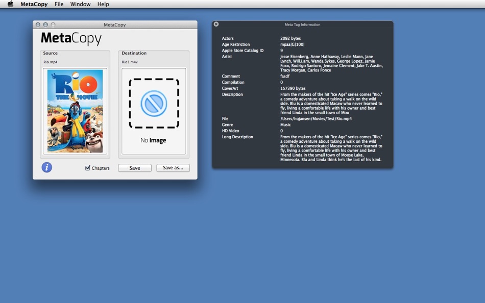 MetaCopy for Mac OS X - 1.1.1 - (macOS)